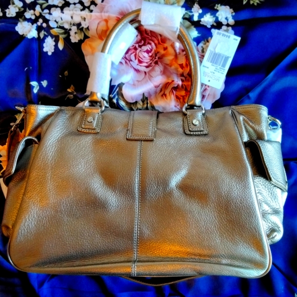 💜 MICHAEL KORS BAG, BRAND NEW with Tags, Gold color, Excellent - Picture 2 of 14
